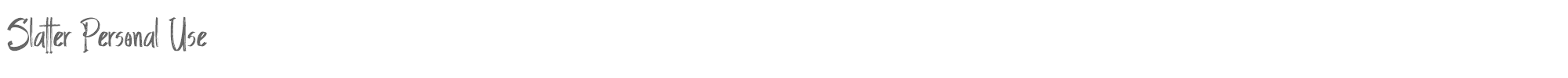 Sample characters Slatter Font