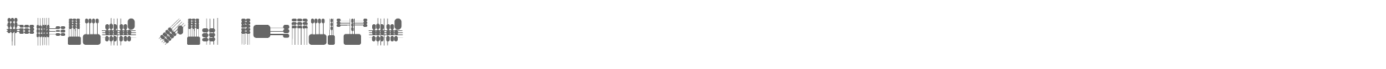 Sample characters Lines and Objects Font