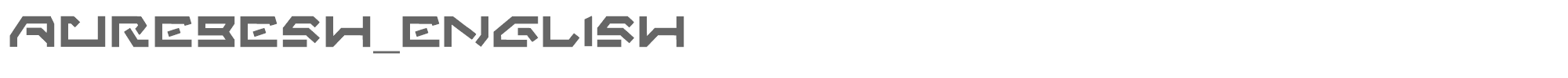 Sample characters Aurebesh English Font