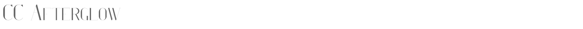 Sample characters CC Afterglow Font