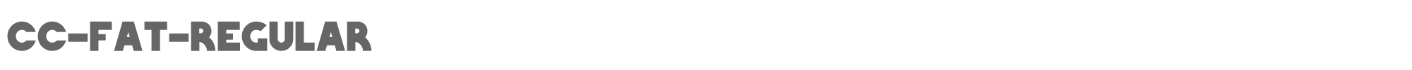 Sample characters CC Fat Font