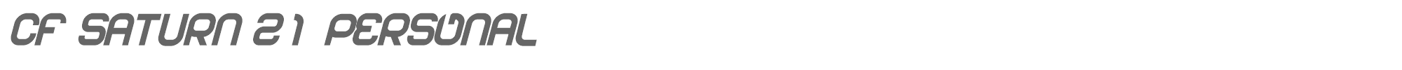 Sample characters CF Saturn 21 Font