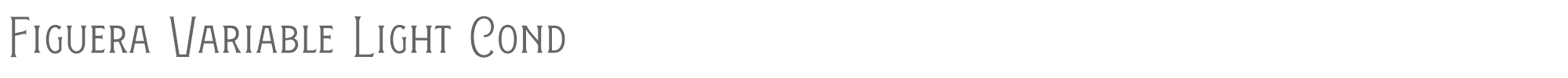Sample characters Figuera Variable Font