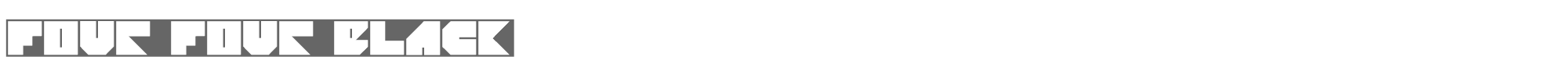 Sample characters Four Four Font