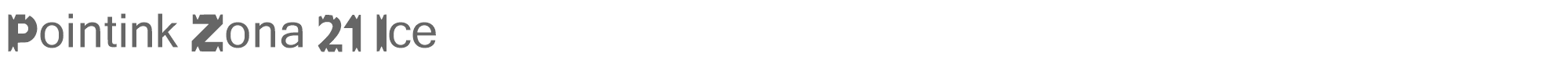 Sample characters Pointink Zona 21 Ice Font