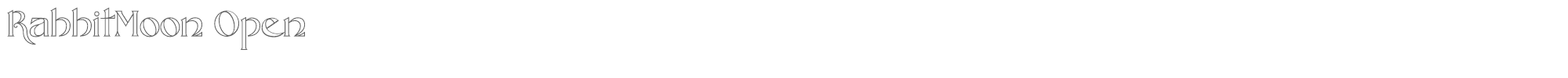 Sample characters Rabbit Moon Open Font