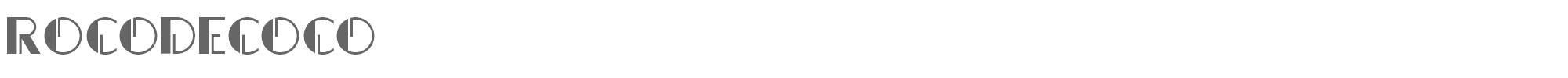Sample characters Rocodecoco Font