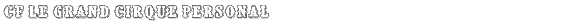 Sample characters CF Le grand cirque Font