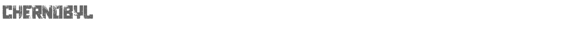 Sample characters Chernobyl Font