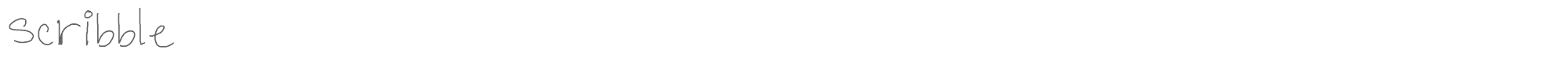 Sample characters Scribble Font