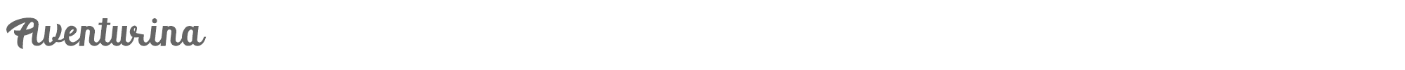 Sample characters Aventurina Font