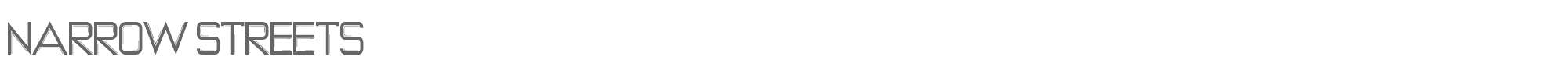 Sample characters Narrow Streets Font
