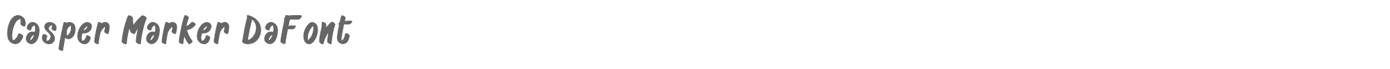 Sample characters Casper Marker Font