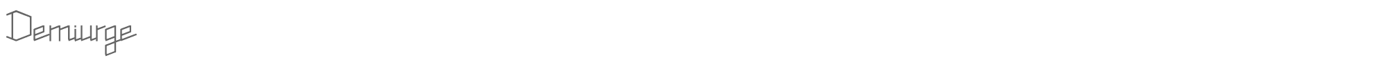 Sample characters Demiurge Font