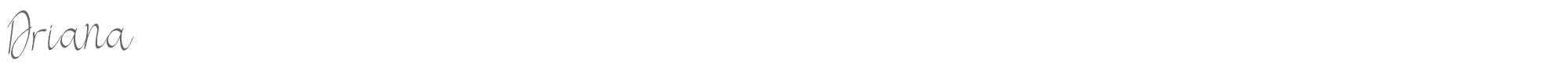 Sample characters Driana Font