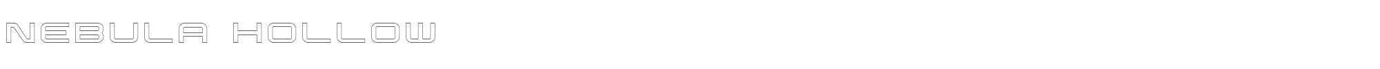 Sample characters Nebula Font