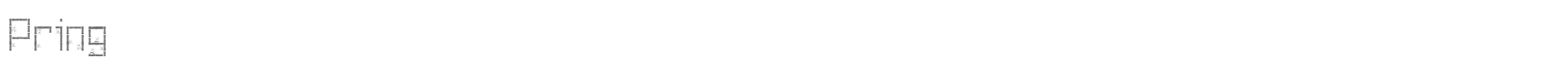 Sample characters Pring Font