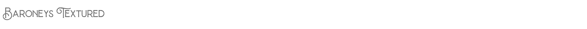 Sample characters Baroneys Textured Font