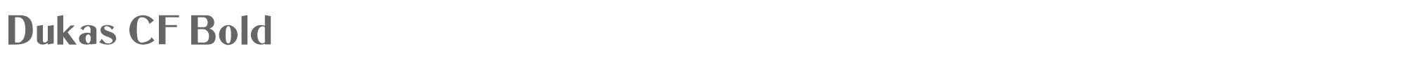 Sample characters Dukas CF Font