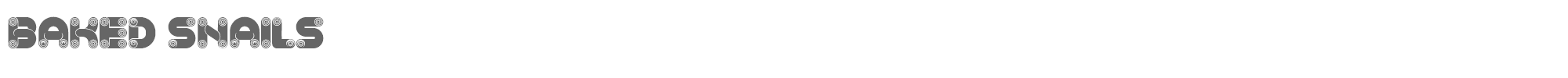 Sample characters Baked Snails Font