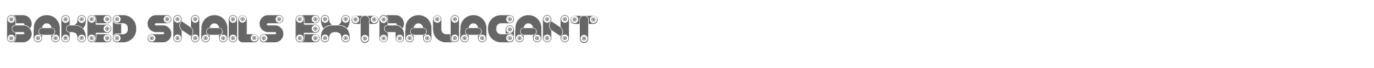 Baked Snails BakedSnailsExtravagant.ttf font preview