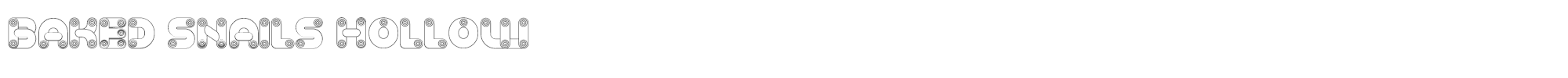Baked Snails BakedSnailsHollow.ttf font preview