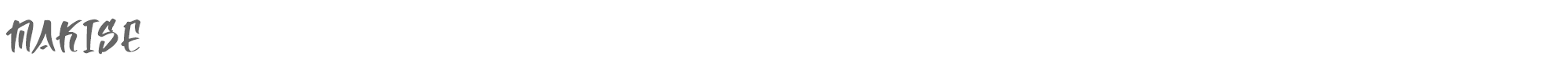Sample characters Makise Font