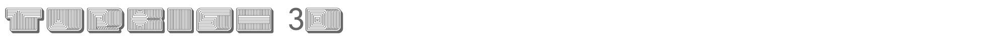 Turkish Turkish3D.ttf font preview