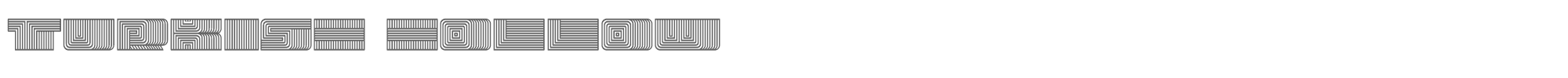 Turkish TurkishHollow.ttf font preview