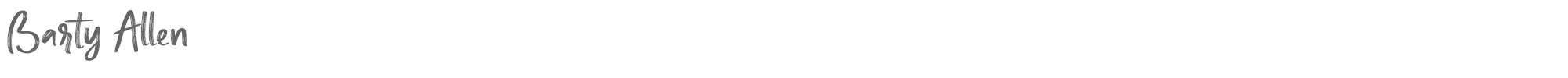 Sample characters Barty Allen Font