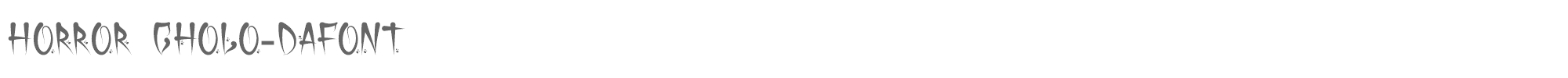 Sample characters Horror Cholo Font