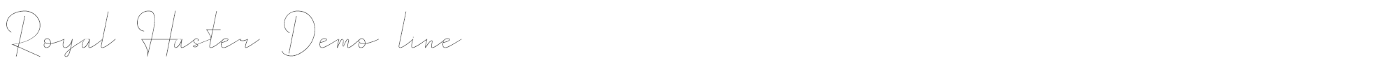 Sample characters Royal Haster Line Font