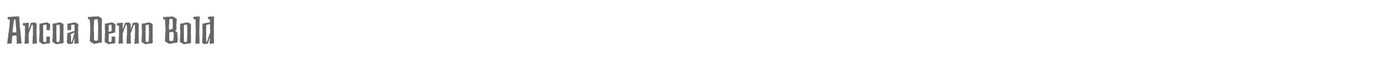 Sample characters Ancoa Font