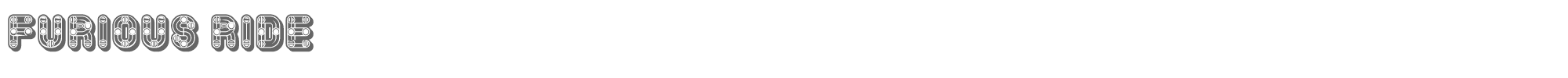 Sample characters Furious Ride Font