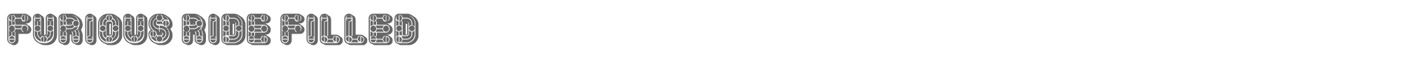 Furious Ride FuriousRideFilled.ttf font preview