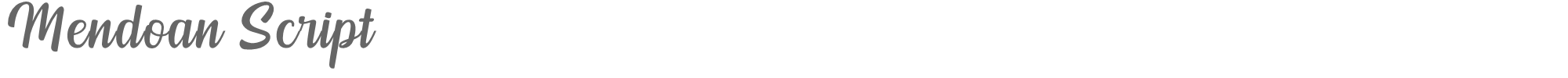 Sample characters Mendoan Script Font