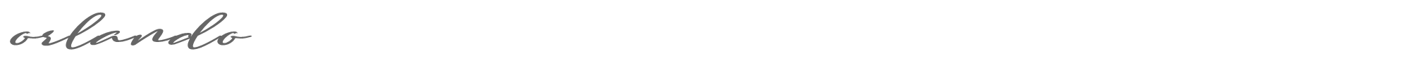 Sample characters Orlando Font