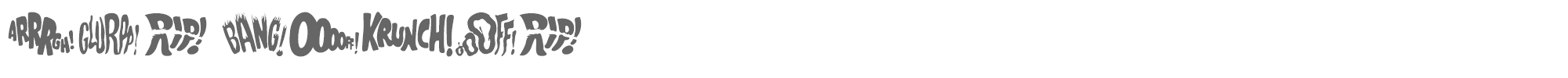 Sample characters Bat Fight Font
