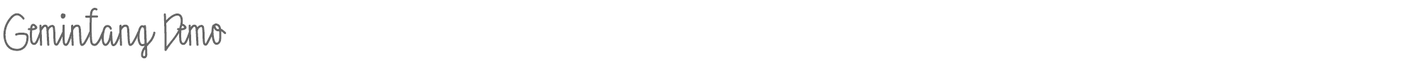 Sample characters Gemintang Font