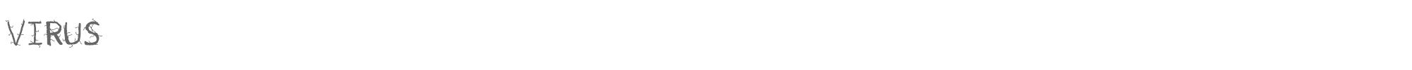 Sample characters Virus Font