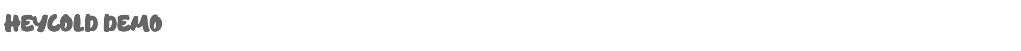 Sample characters Heycold Font