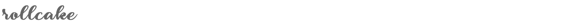 Sample characters Rollcake Font