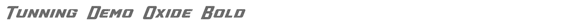 Sample characters Tunning Font