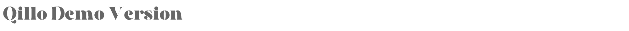 Sample characters Qillo Font