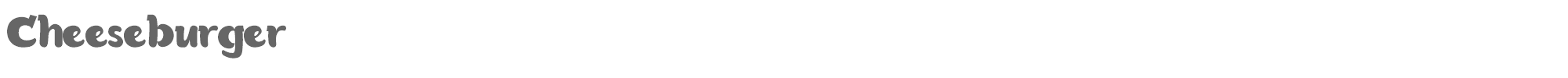 Sample characters Cheeseburger Font