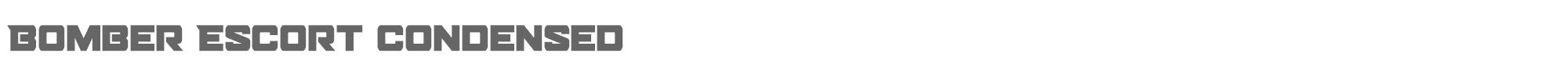 Bomber Escort bomberescortcond.ttf font preview
