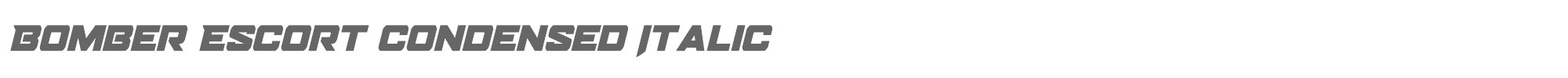 Bomber Escort bomberescortcondital.ttf font preview