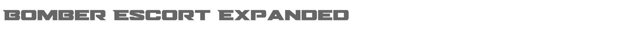 Bomber Escort bomberescortexpand.ttf font preview
