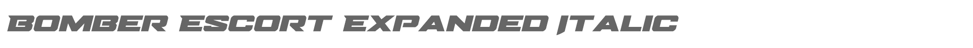 Bomber Escort bomberescortexpandital.ttf font preview