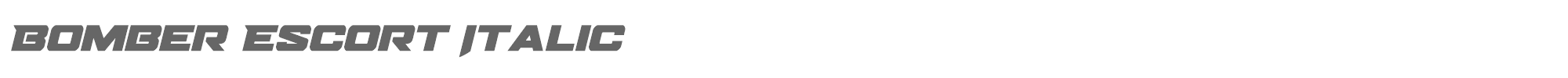 Bomber Escort bomberescortital.ttf font preview
